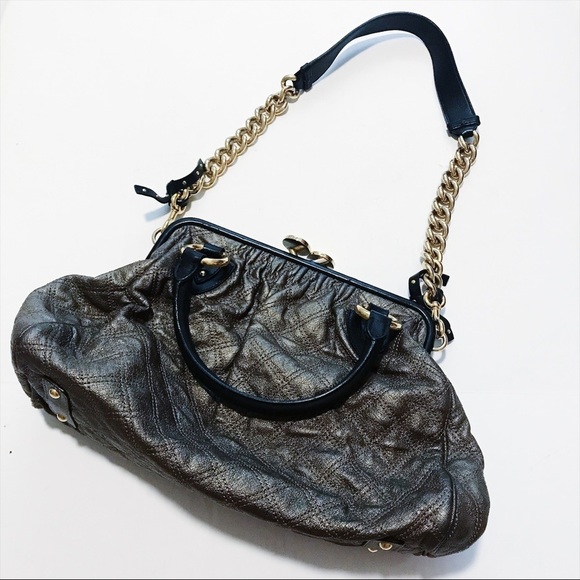 Marc Jacobs - Pewter Quilted Leather Stam Shoulder Bag - Picture 8 of 8